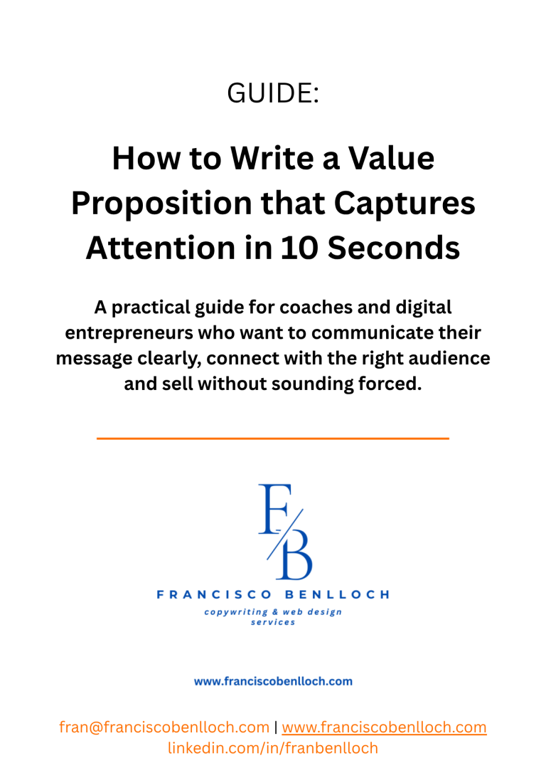 How to write a value proposition that captures attention in 10 seconds – free guide cover
